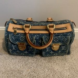 LV speedy denim bag